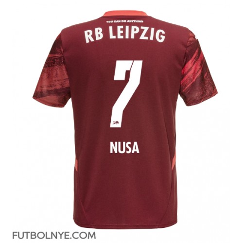 Camiseta RB Leipzig Antonio Nusa #7 Visitante Equipación 2024-25 manga corta